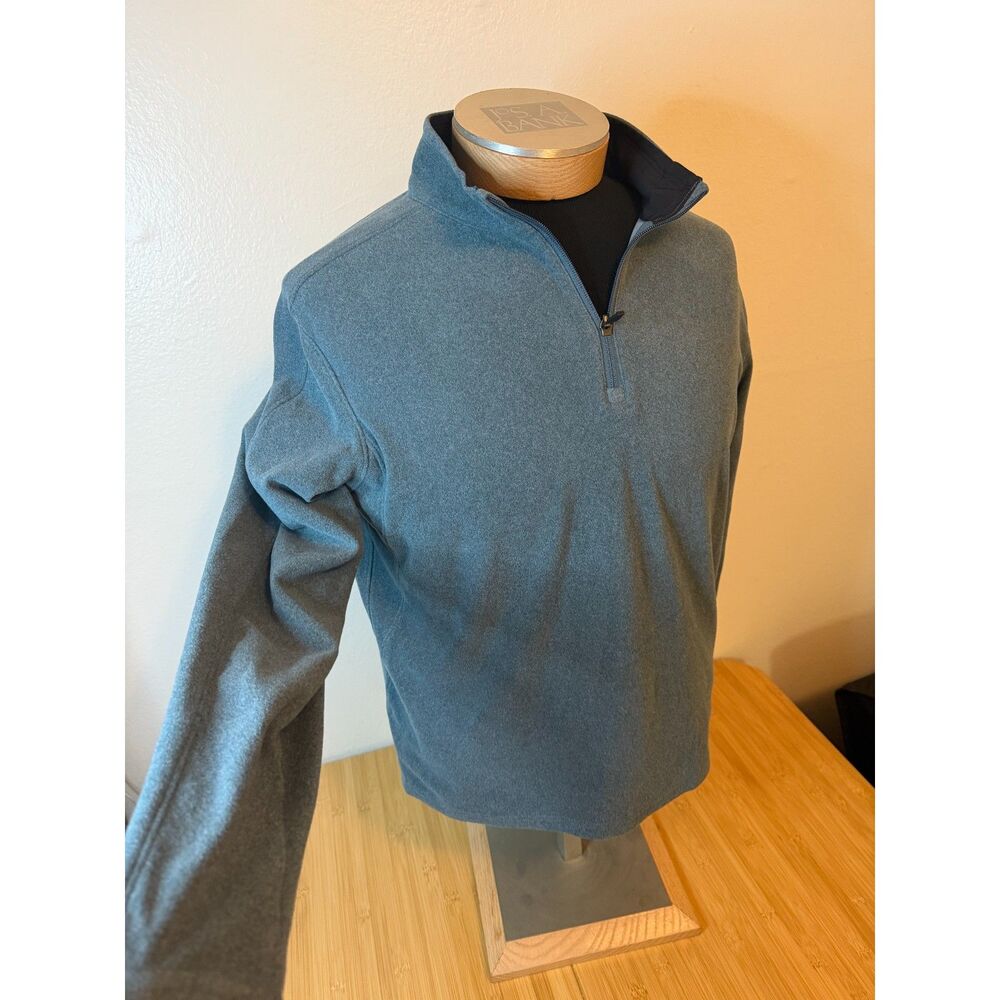 Mondetta Outdoor Project 1/4 Zip Fleece Pullover Mens M Blue Grey Heather Jacket